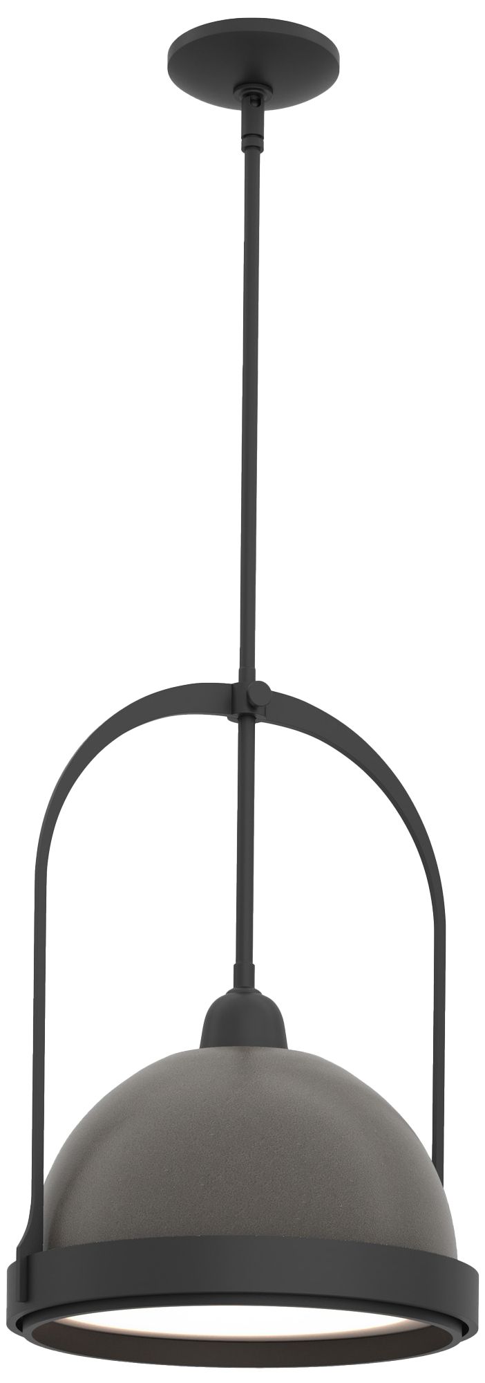 Atlas 14" Wide Black Mini Pendant w/ Dark Smoke - Made to Order