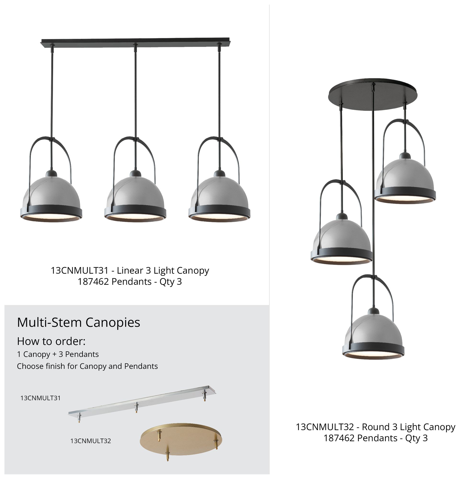 Image 5 Atlas 14" Wide Black Mini Pendant w/ Modern Brass more views