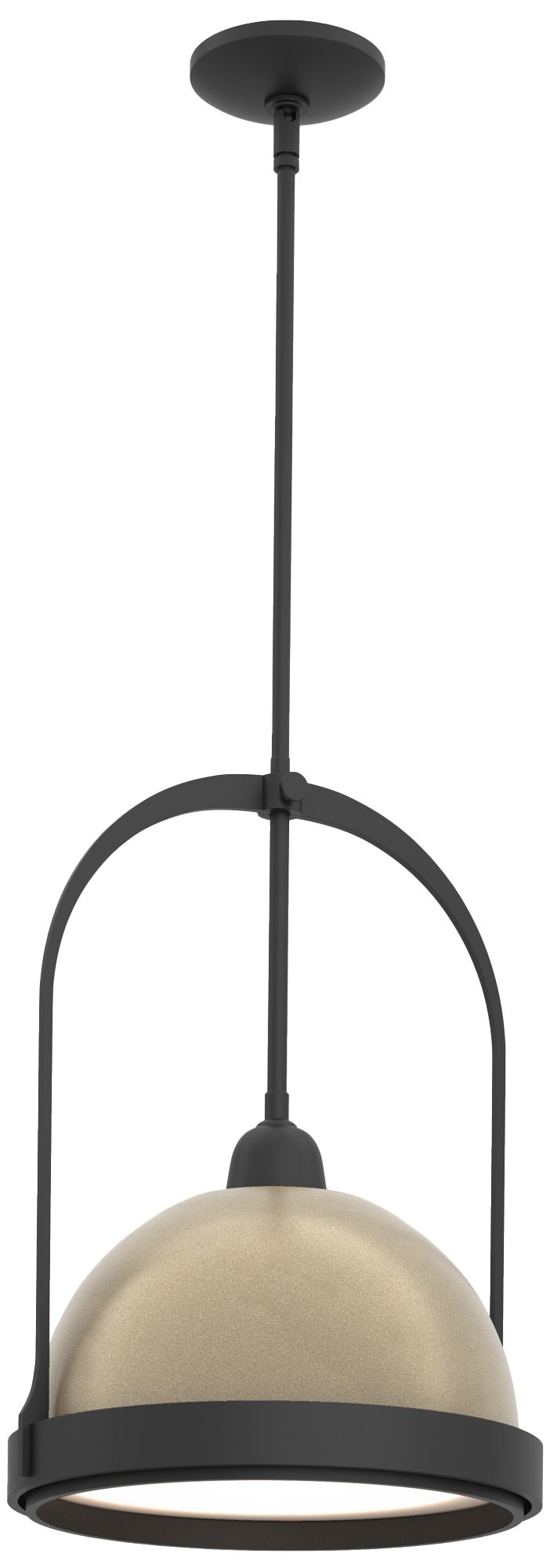 Atlas 14" Wide Black Mini Pendant w/ Soft Gold - Made to Order