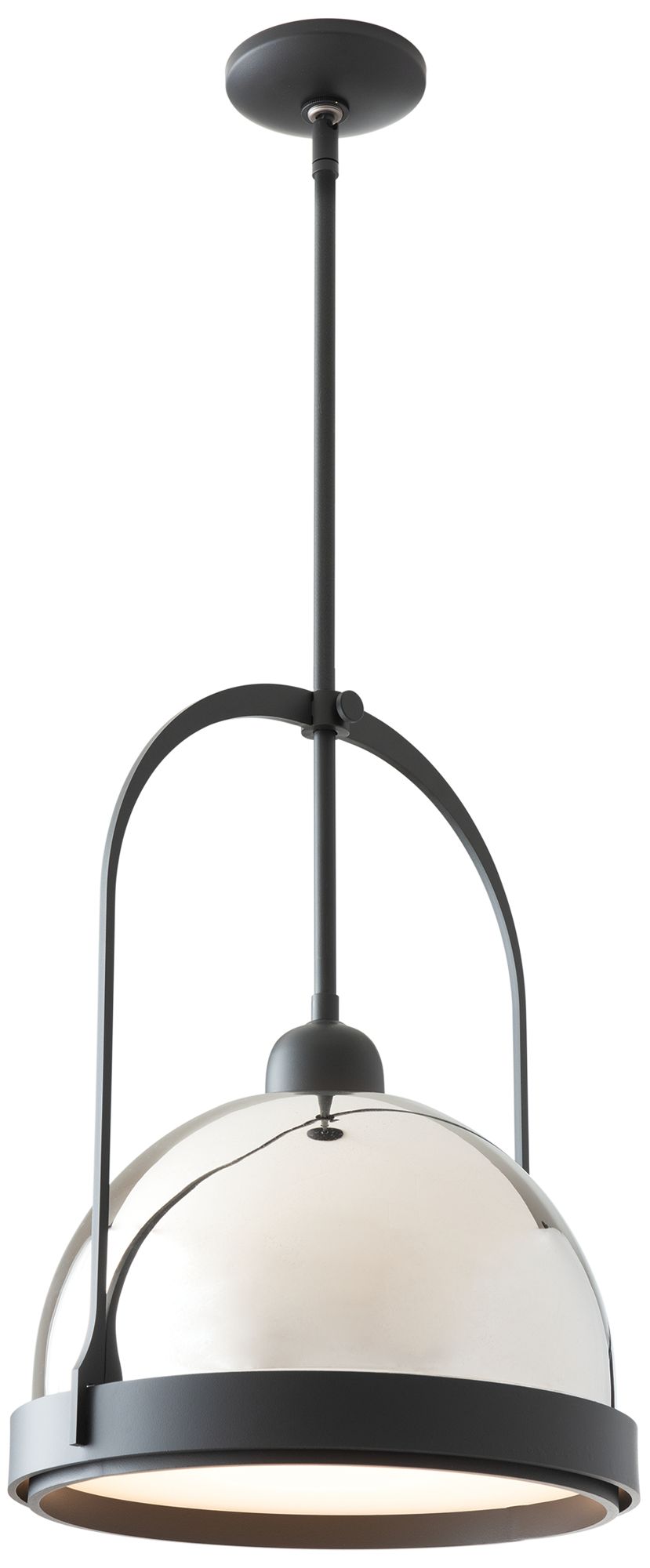 Atlas 14" Wide Black Mini Pendant w/ Sterling