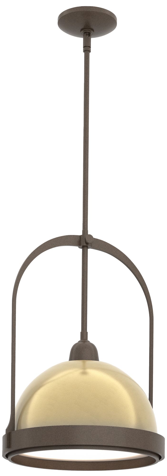Atlas 14" Wide Bronze Mini Pendant w/ Modern Brass - Made to Order