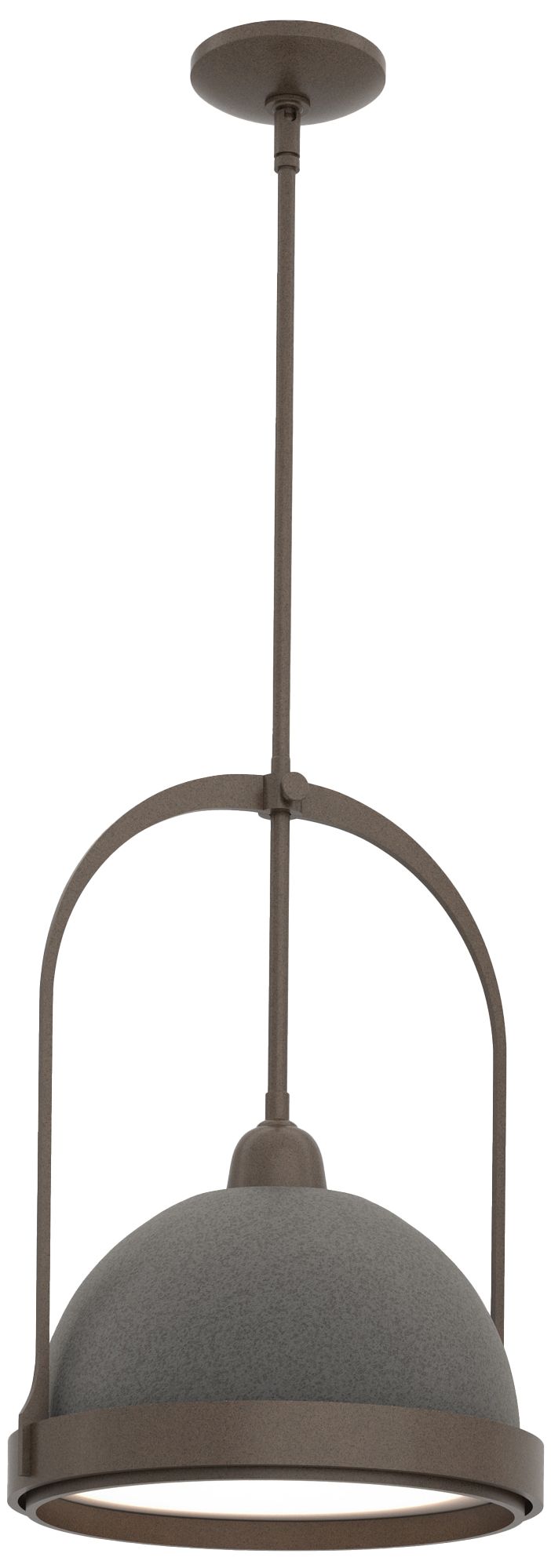 Atlas 14" Wide Bronze Mini Pendant w/ Natural Iron