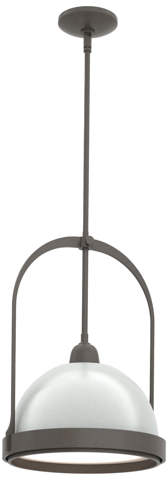 Atlas 14" Wide Dark Smoke Mini Pendant w/ Vintage Platinum