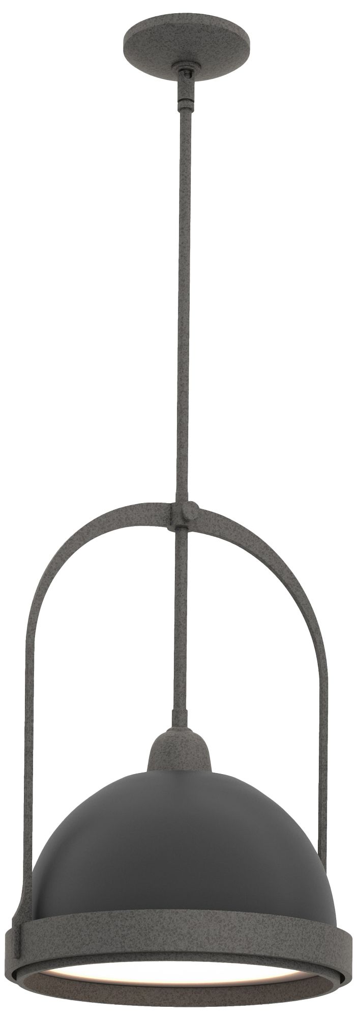 Atlas 14" Wide Natural Iron Mini Pendant w/ Black - Made to Order