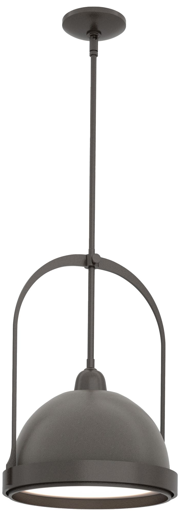 Atlas 14" Wide Oil Rubbed Bronze Mini Pendant w/ Dark Smoke - Made to Order