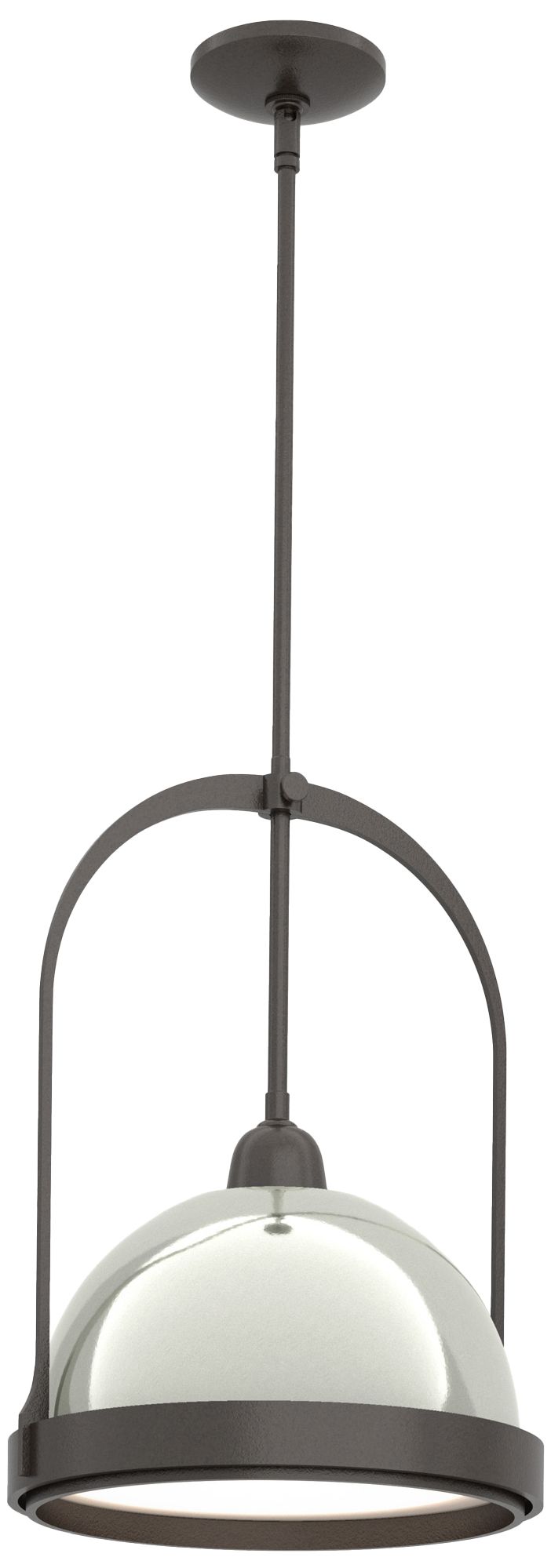 Atlas 14" Wide Oil Rubbed Bronze Mini Pendant w/ Sterling - Made to Order