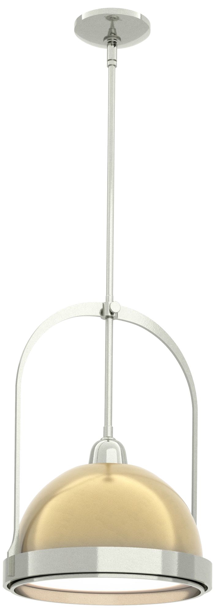 Atlas 14" Wide Sterling Mini Pendant w/ Modern Brass - Made to Order