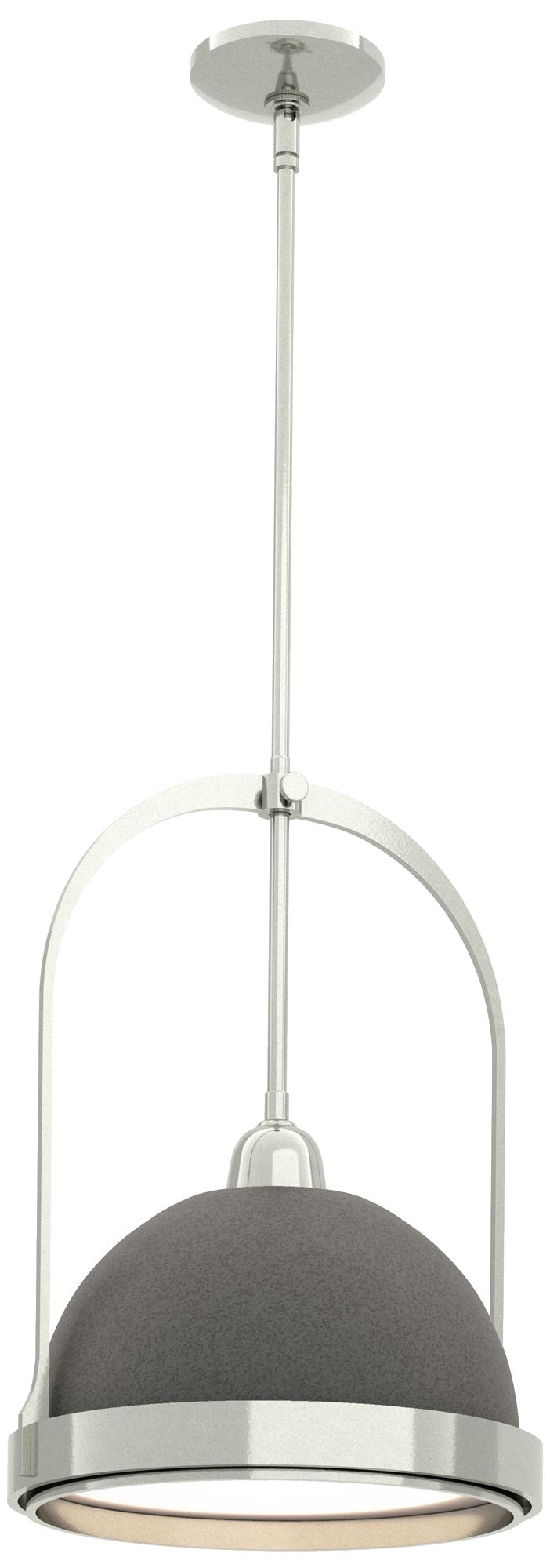 Atlas 14" Wide Sterling Mini Pendant w/ Natural Iron - Made to Order