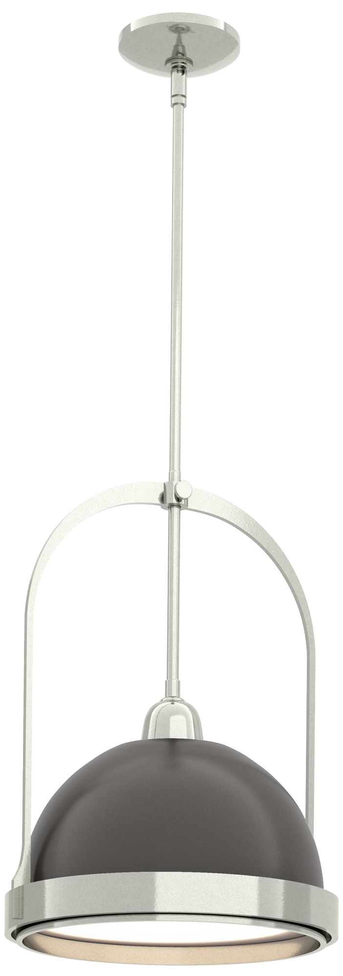 Atlas 14" Wide Sterling Mini Pendant w/ Oil Rubbed Bronze - Made to Order