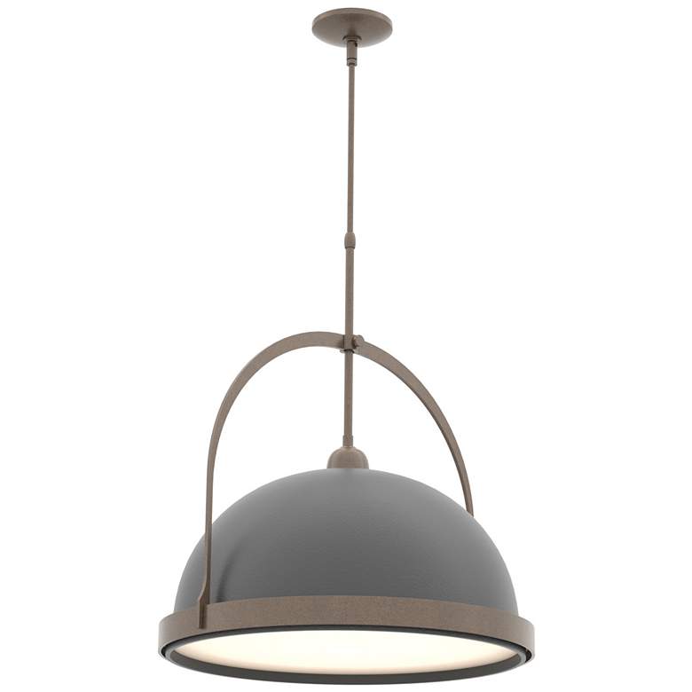 Image 1 Atlas 21.7" Wide Large Black Accented Bronze Pendant