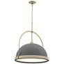 Atlas 21.7" Wide Large Black Accented Soft Gold Pendant