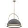 Atlas 21.7" Wide Large Black Accented Soft Gold Pendant