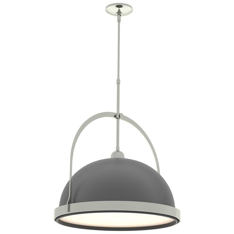 Image 1 Atlas 21.7" Wide Large Black Accented Sterling Pendant