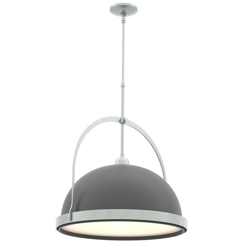 Image 1 Atlas 21.7" Wide Large Black Accented Vintage Platinum Pendant