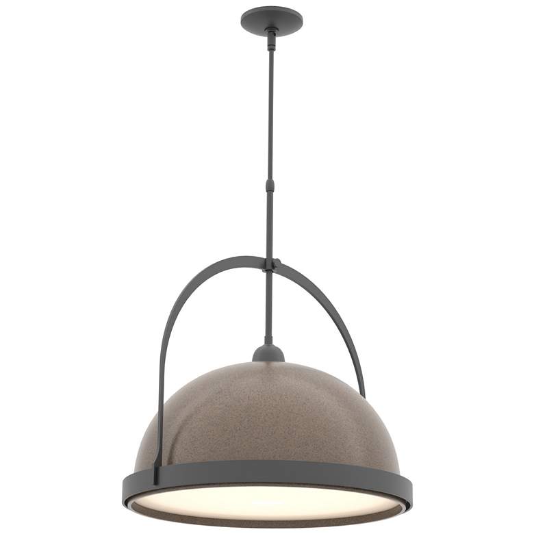 Image 1 Atlas 21.7" Wide Large Bronze Accented Black Pendant