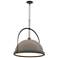 Atlas 21.7" Wide Large Bronze Accented Black Pendant
