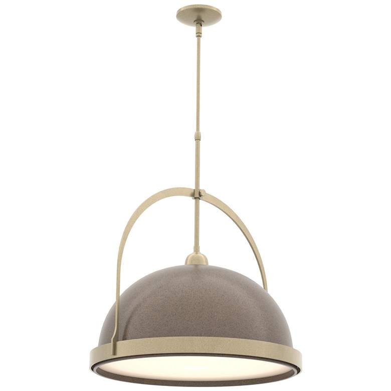 Image 1 Atlas 21.7" Wide Large Bronze Accented Soft Gold Pendant