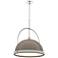 Atlas 21.7" Wide Large Bronze Accented Sterling Pendant