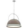 Atlas 21.7" Wide Large Bronze Accented Vintage Platinum Pendant