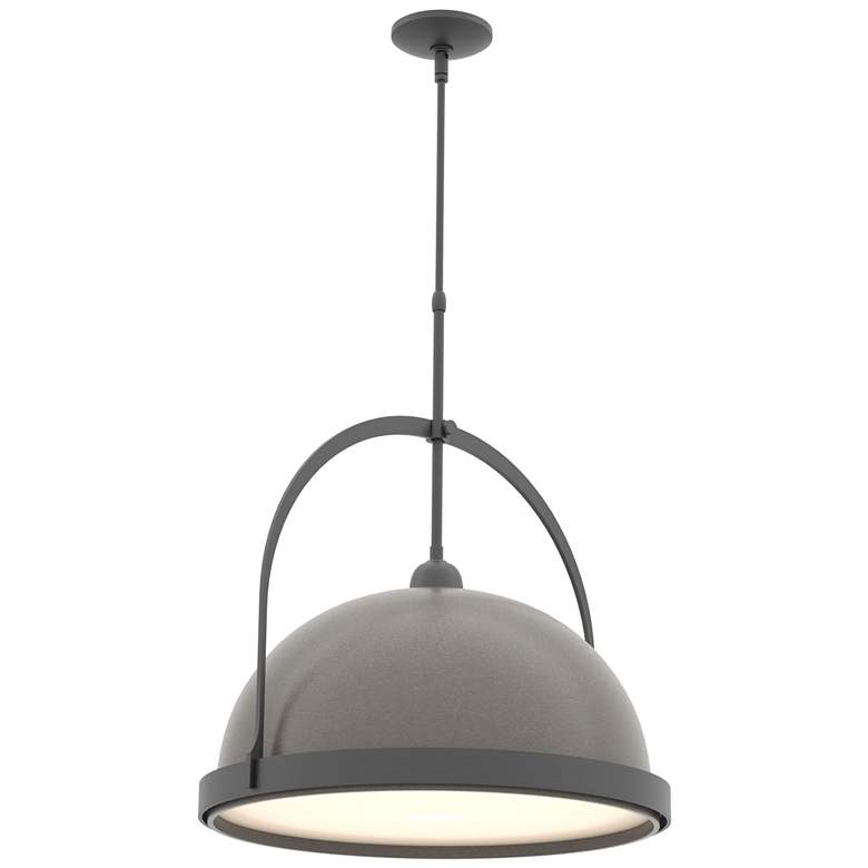 Image 1 Atlas 21.7" Wide Large Dark Smoke Accented Black Pendant