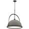 Atlas 21.7" Wide Large Dark Smoke Accented Black Pendant