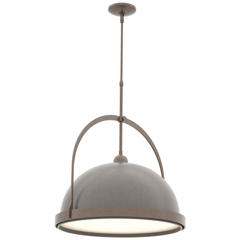 Image 1 Atlas 21.7" Wide Large Dark Smoke Accented Bronze Pendant