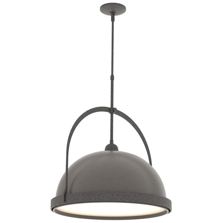 Image 1 Atlas 21.7" Wide Large Dark Smoke Accented Natural Iron Pendant