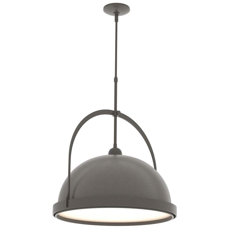 Image 1 Atlas 21.7" Wide Large Dark Smoke Pendant