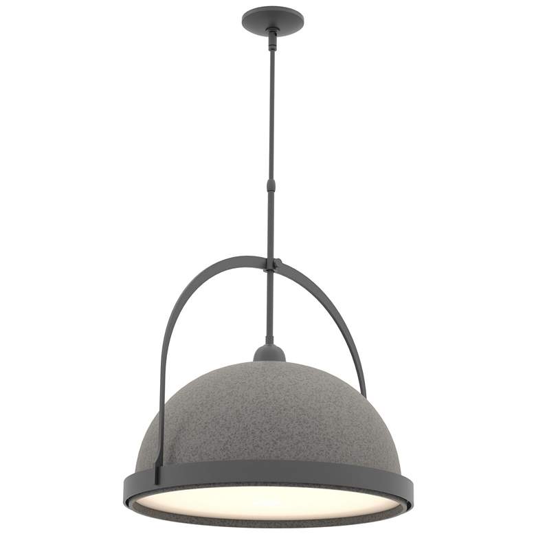 Image 1 Atlas 21.7" Wide Large Natural Iron Accented Black Pendant
