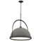 Atlas 21.7" Wide Large Natural Iron Accented Black Pendant