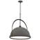Atlas 21.7" Wide Large Natural Iron Accented Dark Smoke Pendant