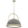 Atlas 21.7" Wide Large Natural Iron Accented Soft Gold Pendant