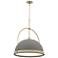Atlas 21.7" Wide Large Natural Iron Accented Soft Gold Pendant