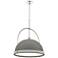 Atlas 21.7" Wide Large Natural Iron Accented Sterling Pendant