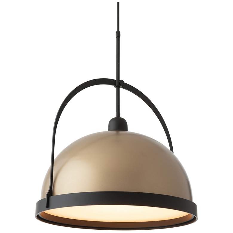 Image 1 Atlas 21.7" Wide Large Soft Gold Accented Black Pendant