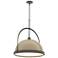 Atlas 21.7" Wide Large Soft Gold Accented Dark Smoke Pendant