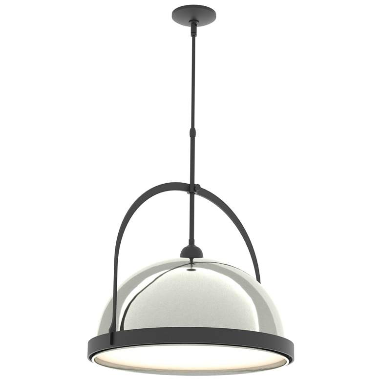 Image 1 Atlas 21.7" Wide Large Sterling Accented Black Pendant
