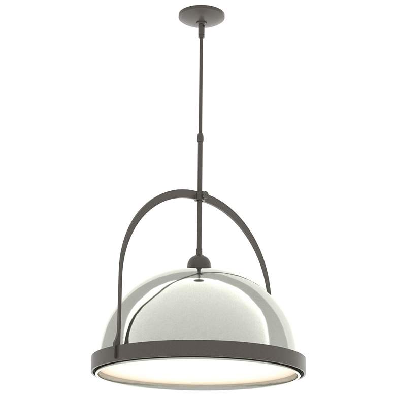 Image 1 Atlas 21.7" Wide Large Sterling Accented Dark Smoke Pendant