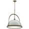 Atlas 21.7" Wide Large Vintage Platinum Accented Soft Gold Pendant
