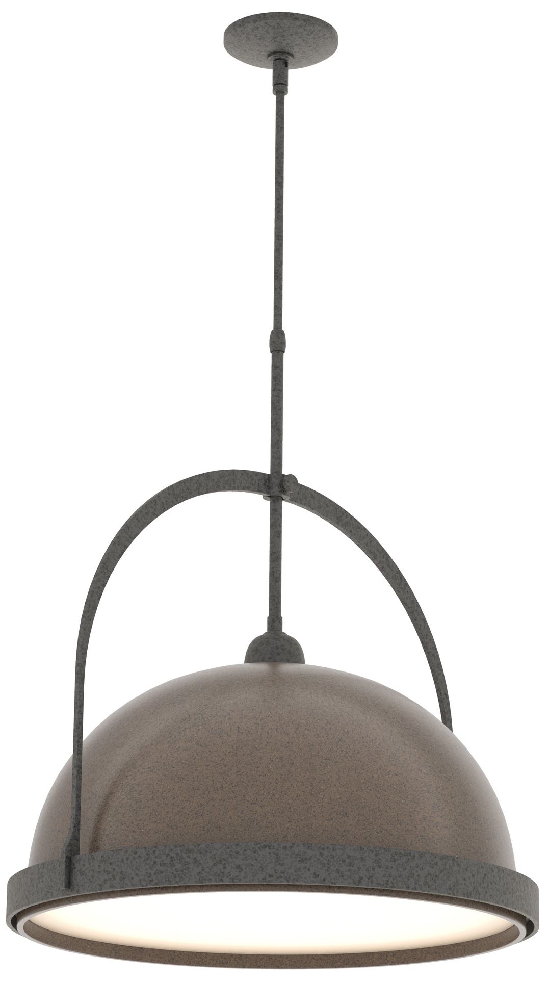 Atlas 21.7" Wide Large Bronze Accented Natural Iron Pendant - Made to Order