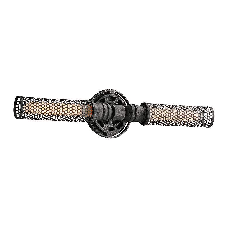Image 1 Atlas 21 3/4" Wide Aged Pewter 2-Light Wall Sconce