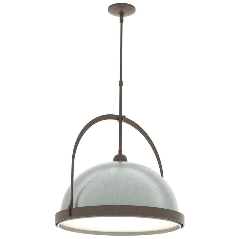 Image 1 Atlas 21 3/4" Wide Bronze and Platinum Pendant Light
