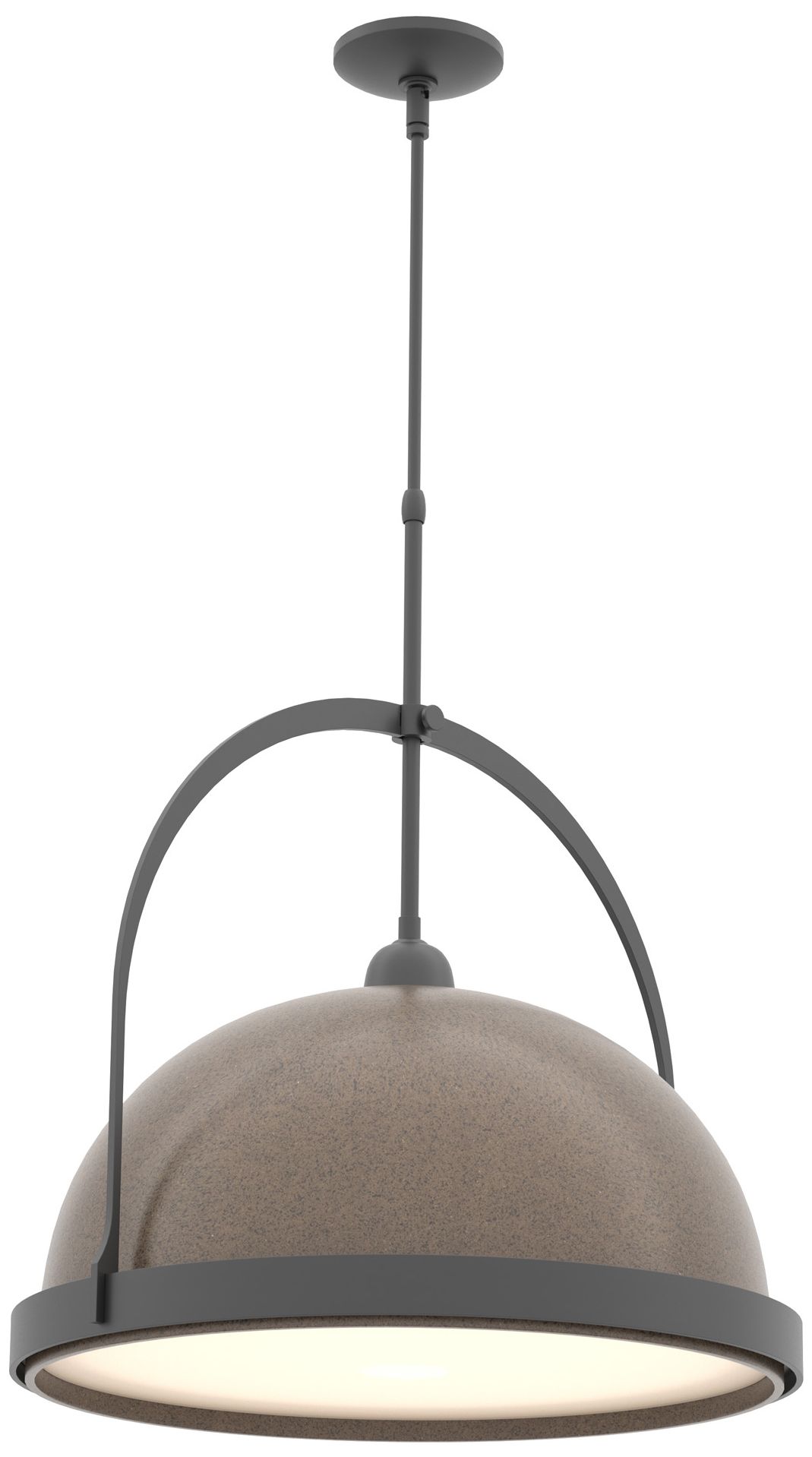 Atlas 22" Wide Black Pendant w/ Bronze