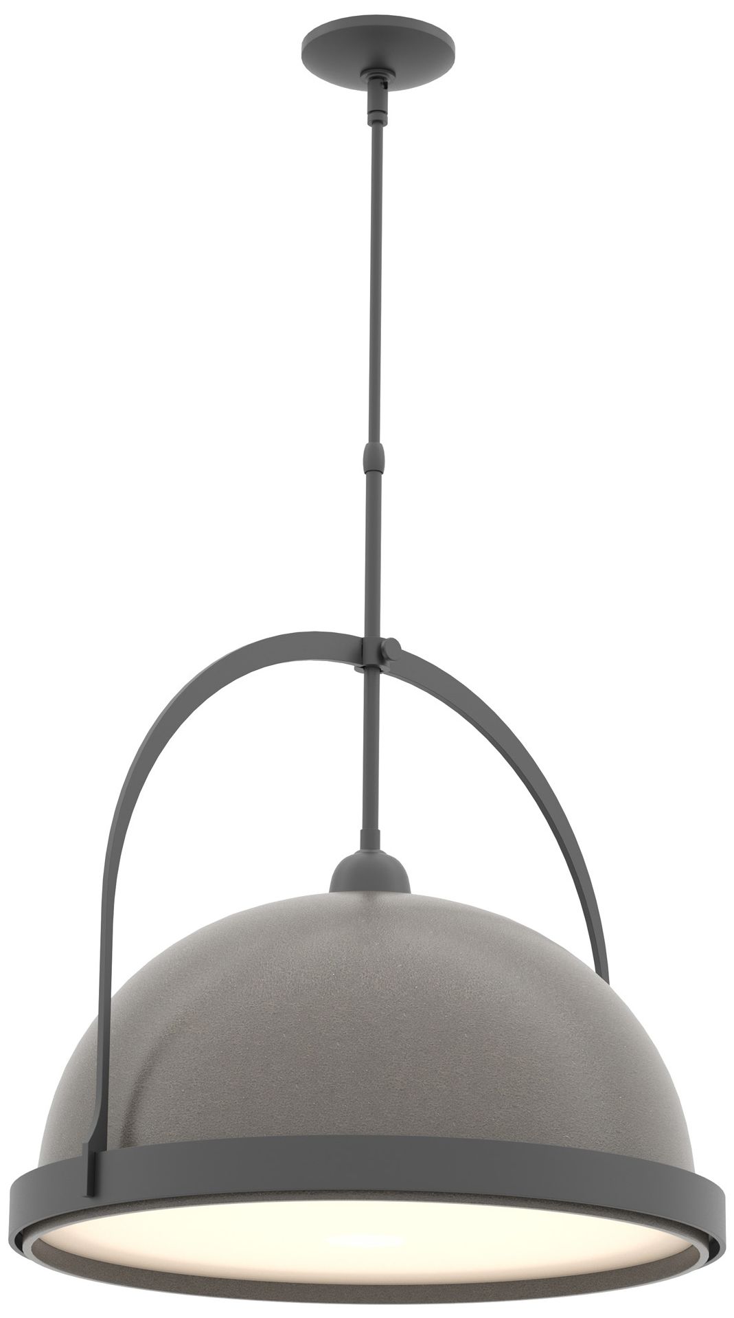 Atlas 22" Wide Black Pendant w/ Dark Smoke