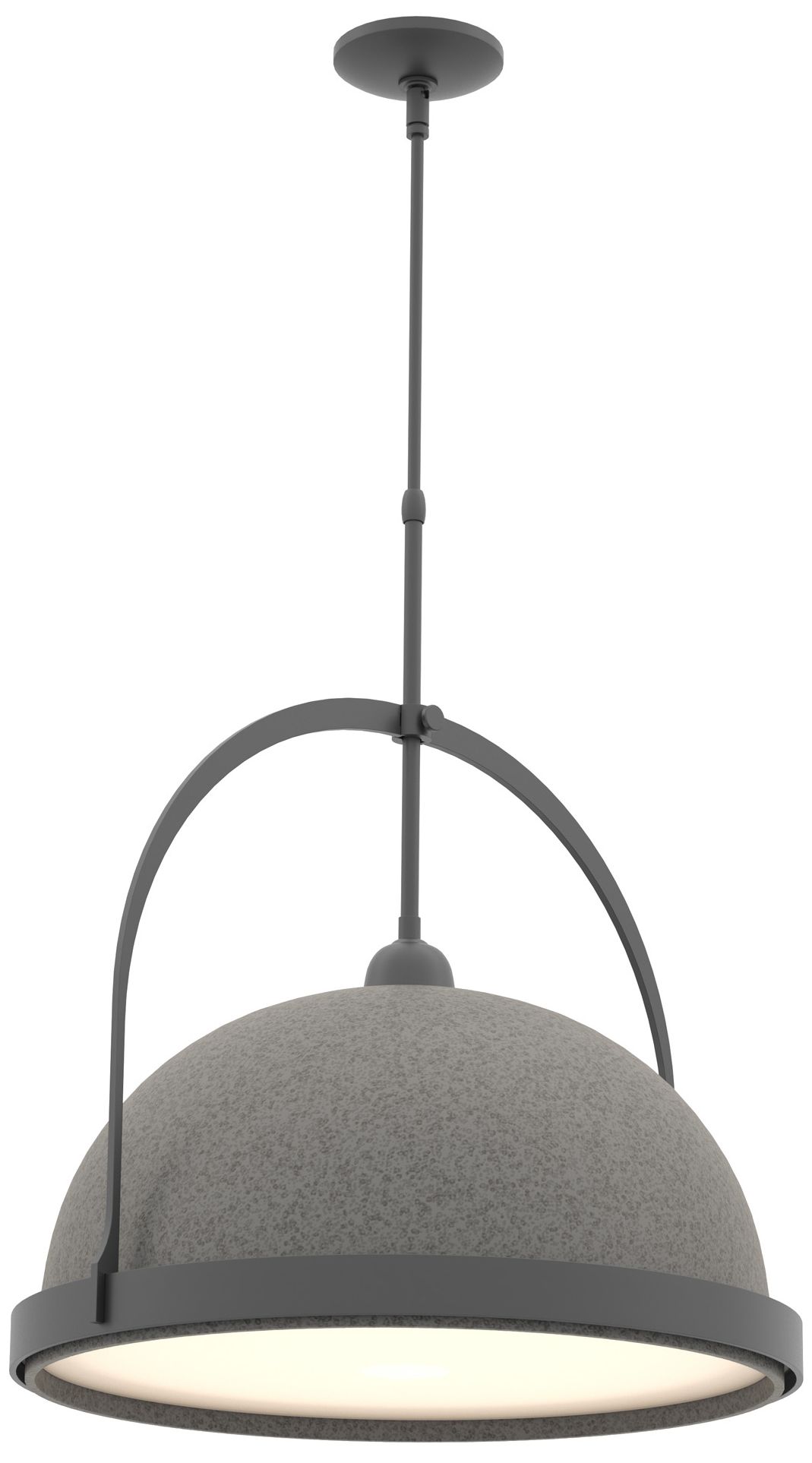 Atlas 22" Wide Black Pendant w/ Natural Iron