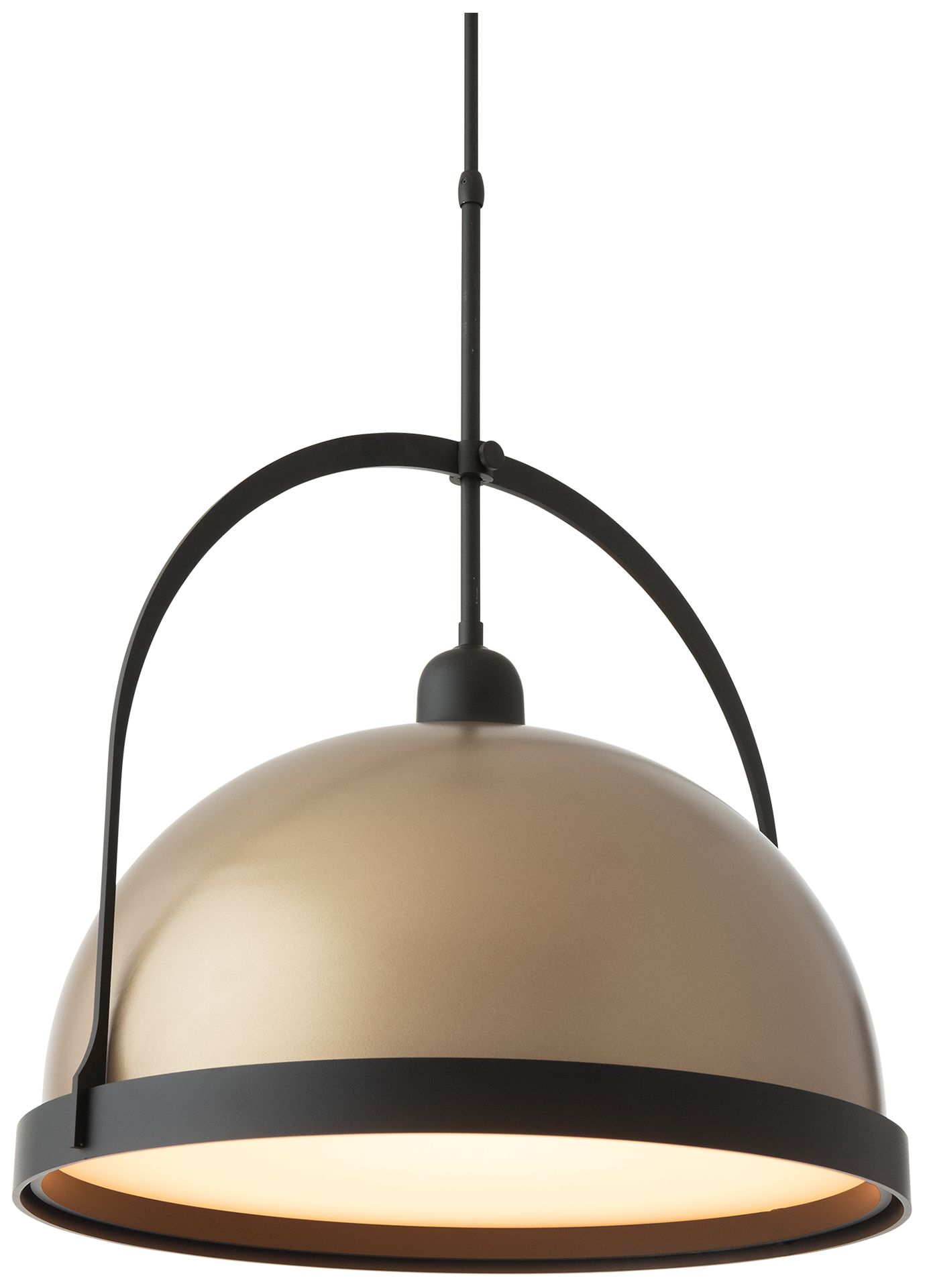 Atlas 22" Wide Black Pendant w/ Soft Gold