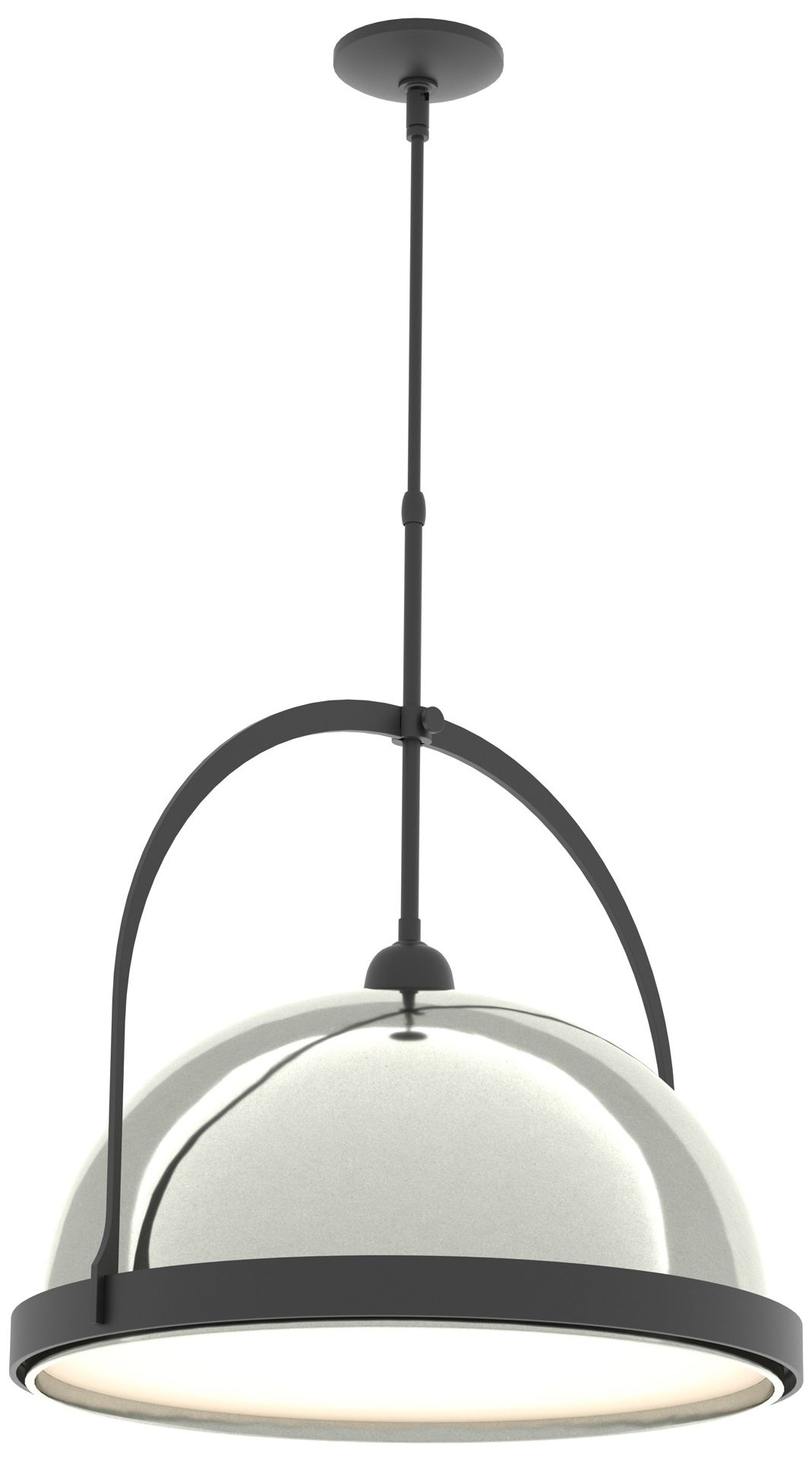 Atlas 22" Wide Black Pendant w/ Sterling