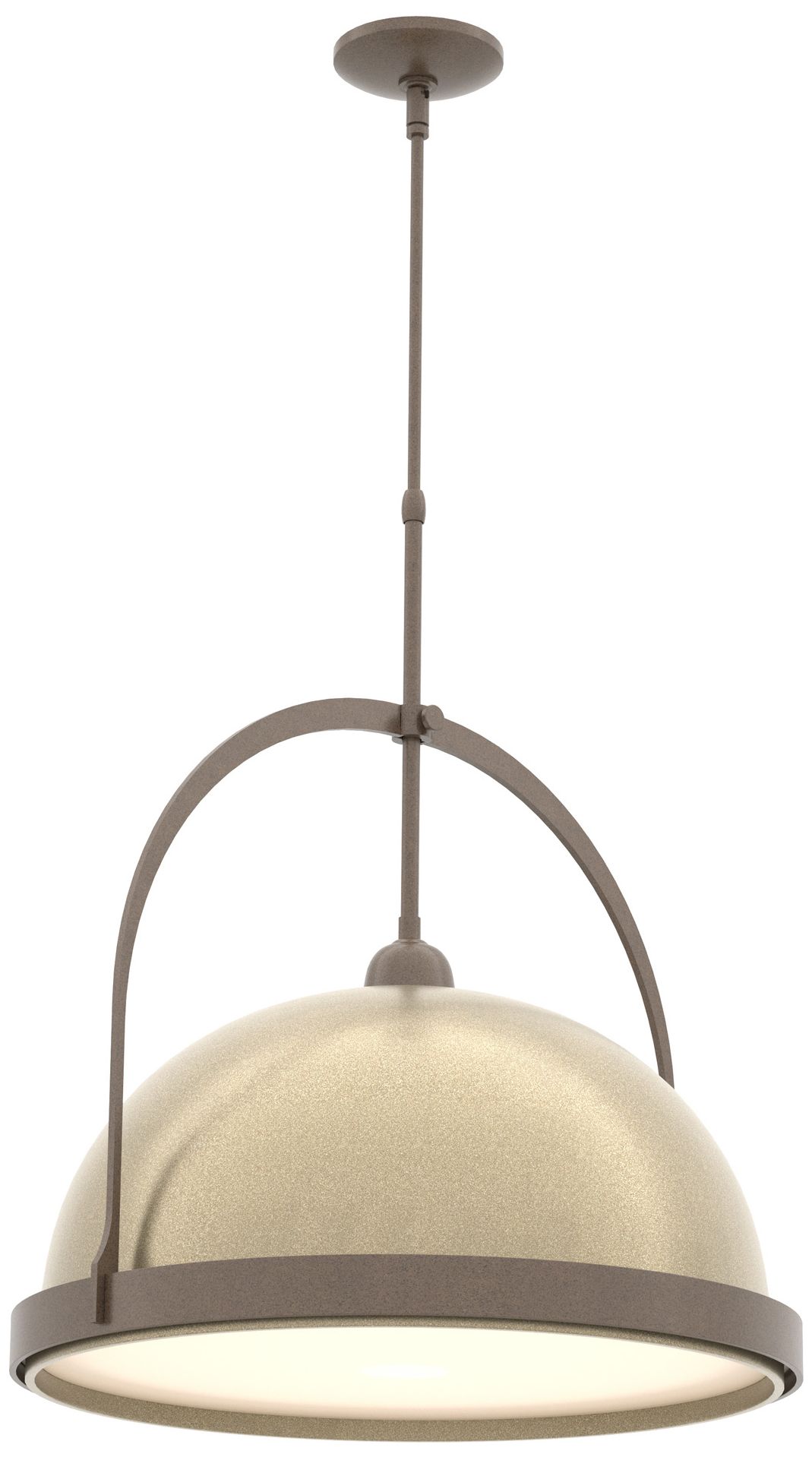 Atlas 22" Wide Bronze Pendant w/ Soft Gold