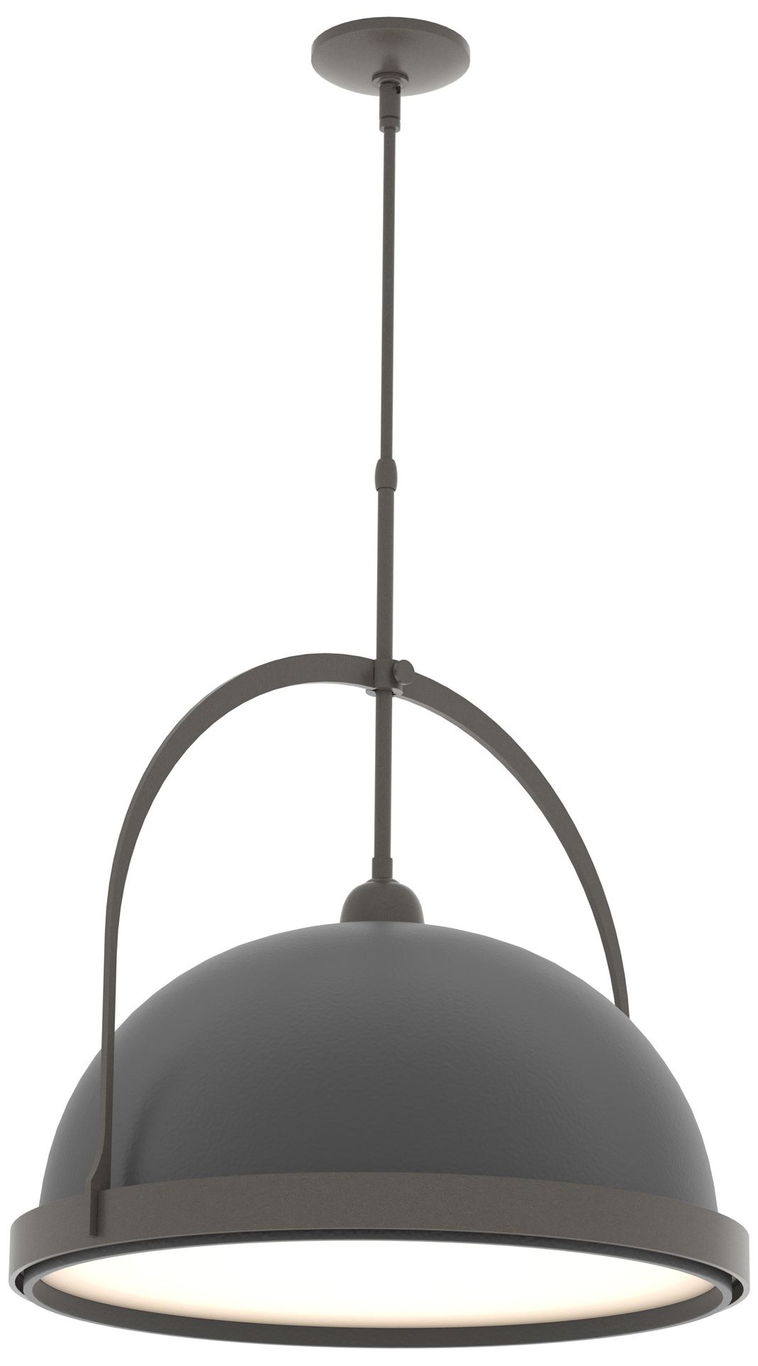 Atlas 22" Wide Dark Smoke Pendant w/ Black