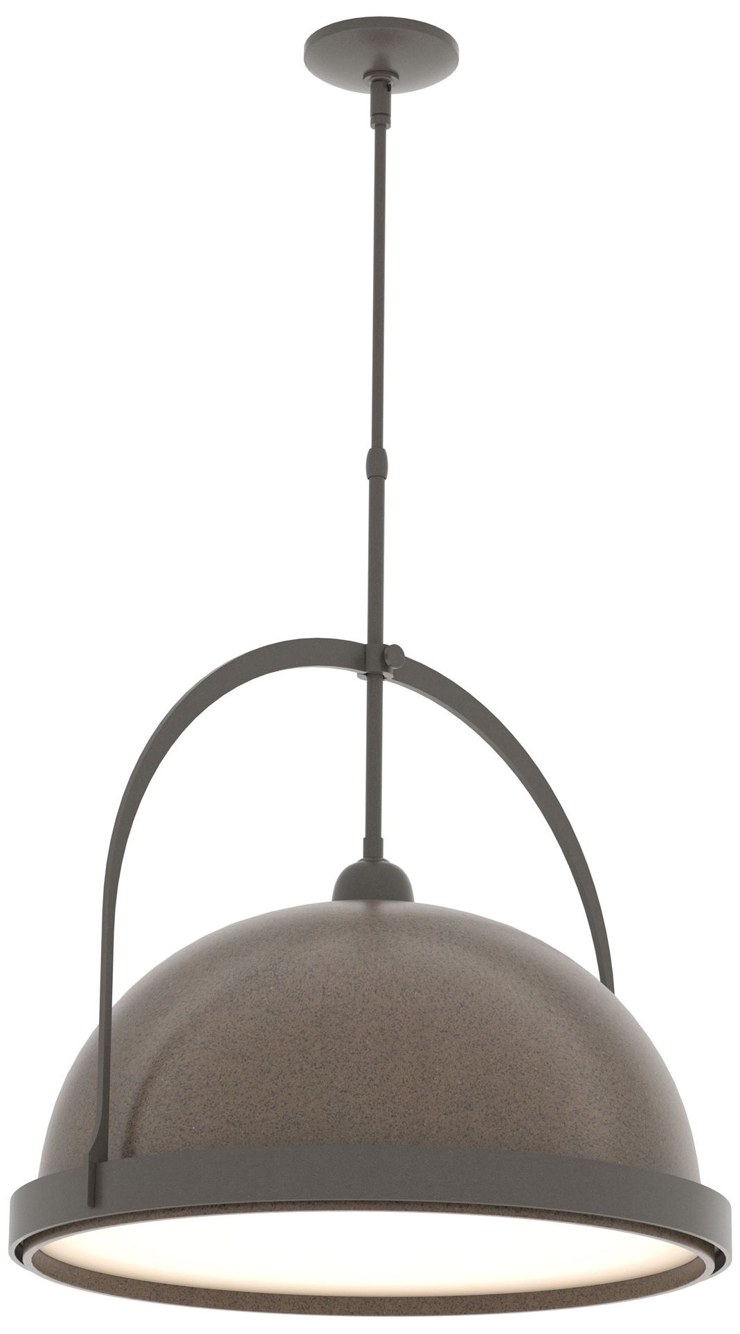 Atlas 22" Wide Dark Smoke Pendant w/ Bronze